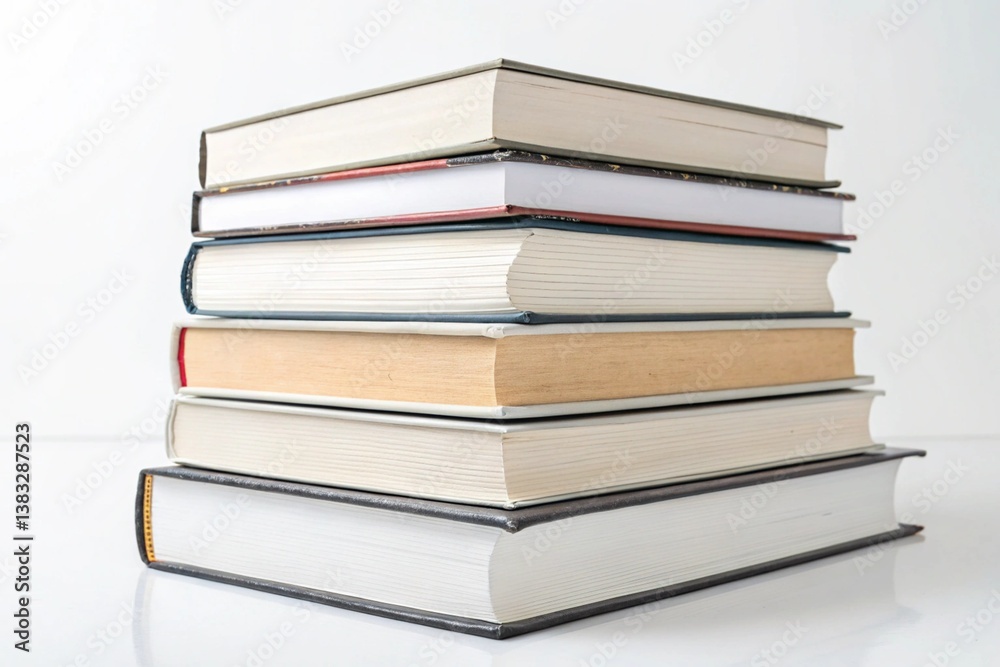 a stack of hardcover books isolated on a white background. a stack of hardcover books isolated on a white background.