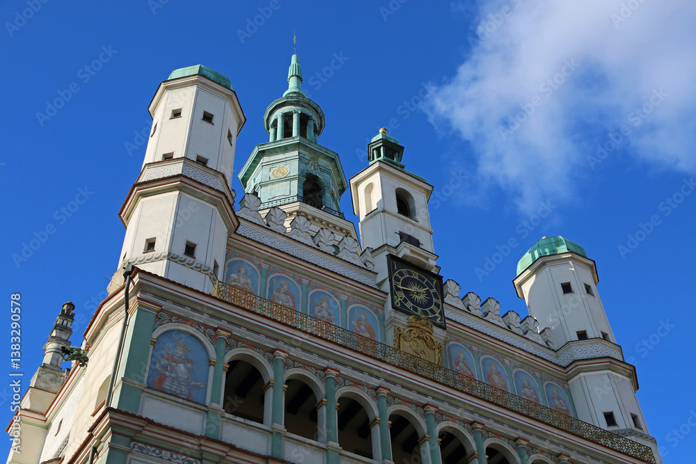 Upper part of Town Hall - Poznan, Poland