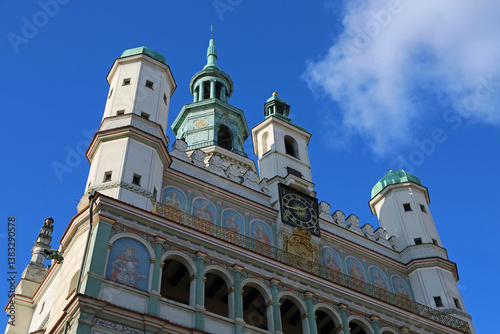 Upper part of Town Hall - Poznan, Poland
