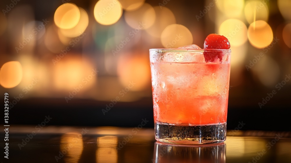 Frosty cocktail in a bar, icy glass with condensation, blurred warm lights in the background, evoking a cozy nightlife vibe. Frosty cocktail in a bar, icy glass with condensation, blurred warm lights in the background, evoking a cozy nightlife vibe.