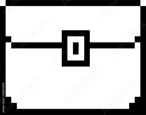 chest black outline pixel art
