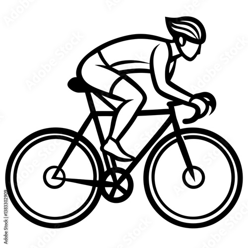 silhouette of a man riding bicycle