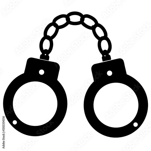 handcuffs isolated on white background
