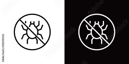 サイバーセキュリティのラインアイコン