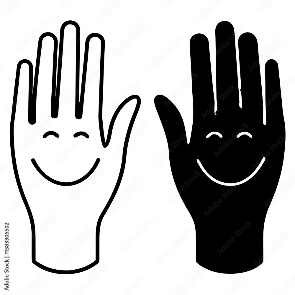 Obraz premium human hand vector illustration