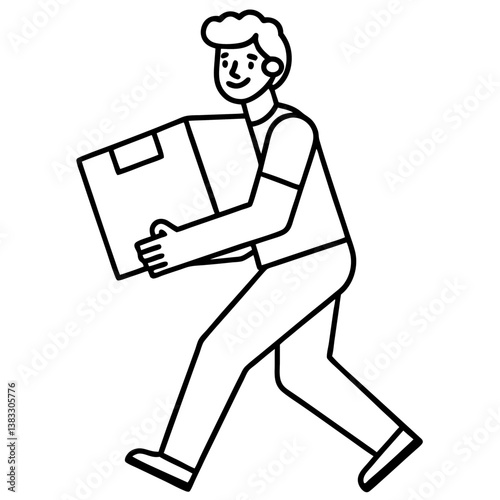 delivery man with package
