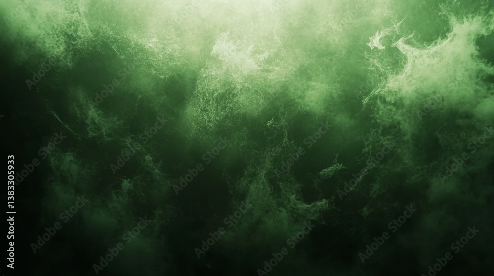 Obraz premium Green abstract texture with grunge canvas effect, gradient lighting, minimal composition.