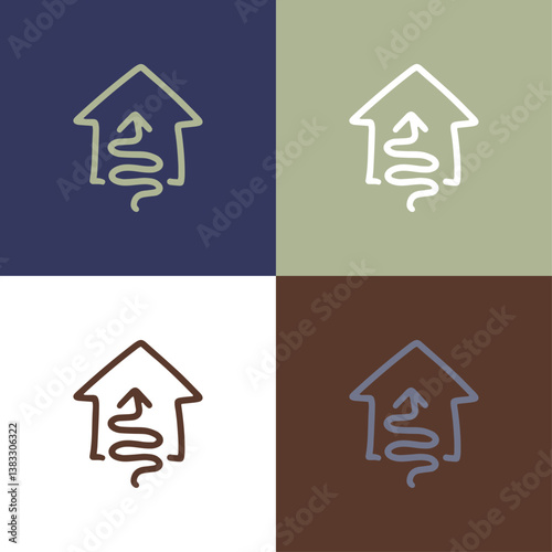 Icône coloré maison durable