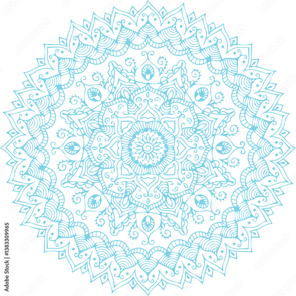 Beautiful flower art and mandala vector design Beautiful flower art and mandala vector design