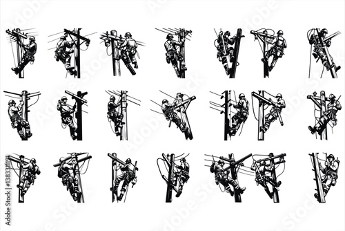Pole Lineman Svg Bundle