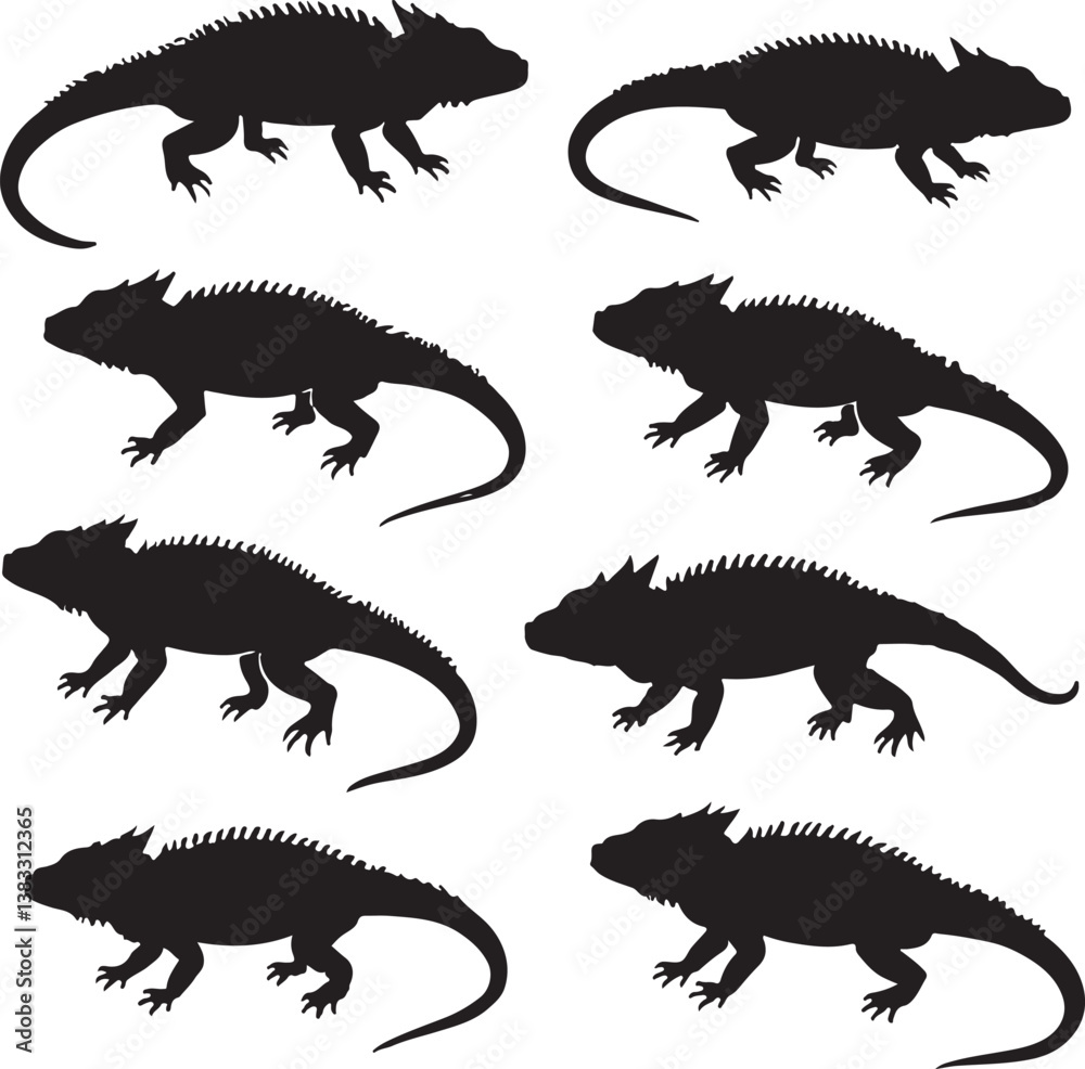 Fototapeta premium animal design block and white silhouette victor isolated on the white background.