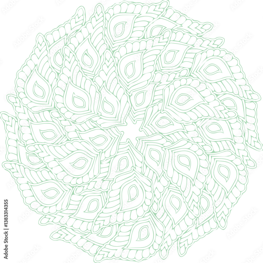 Beautiful flower art and mandala vector design Beautiful flower art and mandala vector design