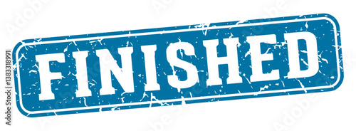 finished rectangular sign. finished stamp