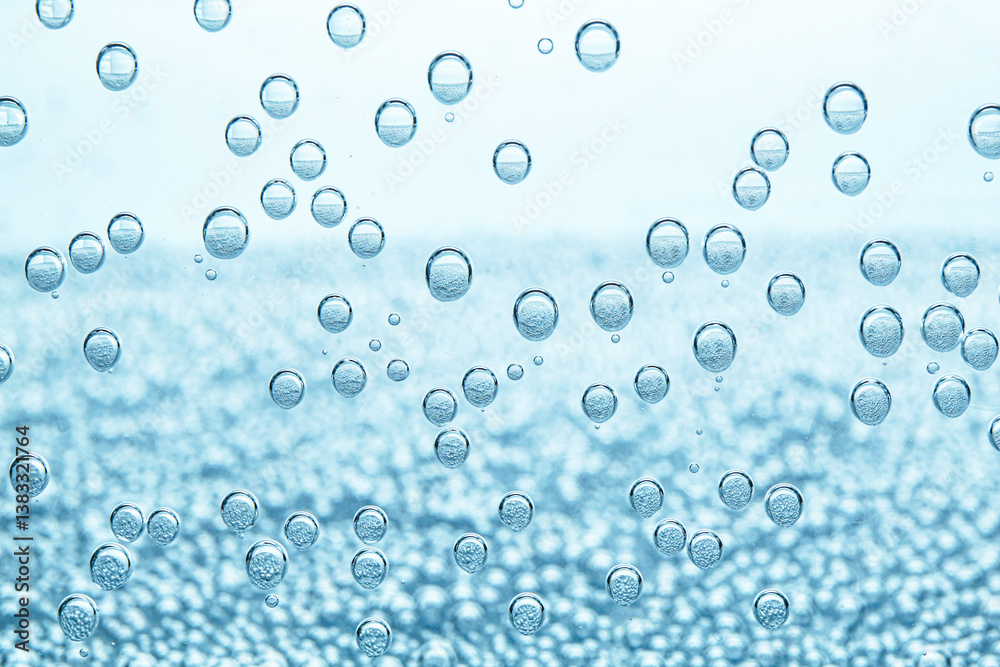 Closeup view of soda water with bubbles Closeup view of soda water with bubbles