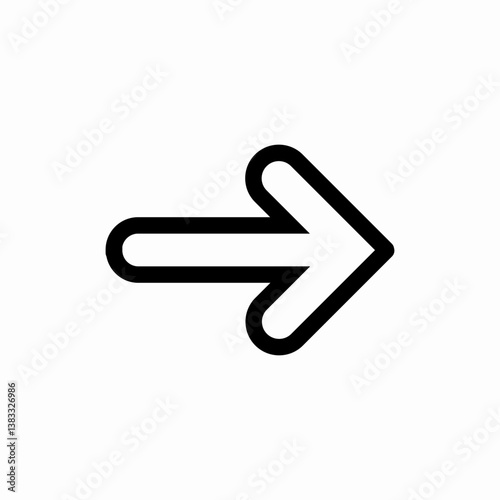 Right arrow icon vector sign