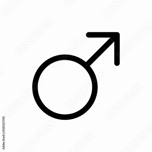 Male gender icon vector sign