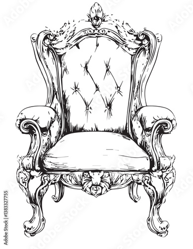 vintage soft light chair with beautiful patterns all over the room
