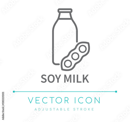 Soy Milk Line Icon