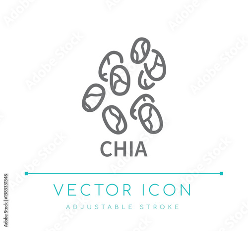 Chia Line Icon