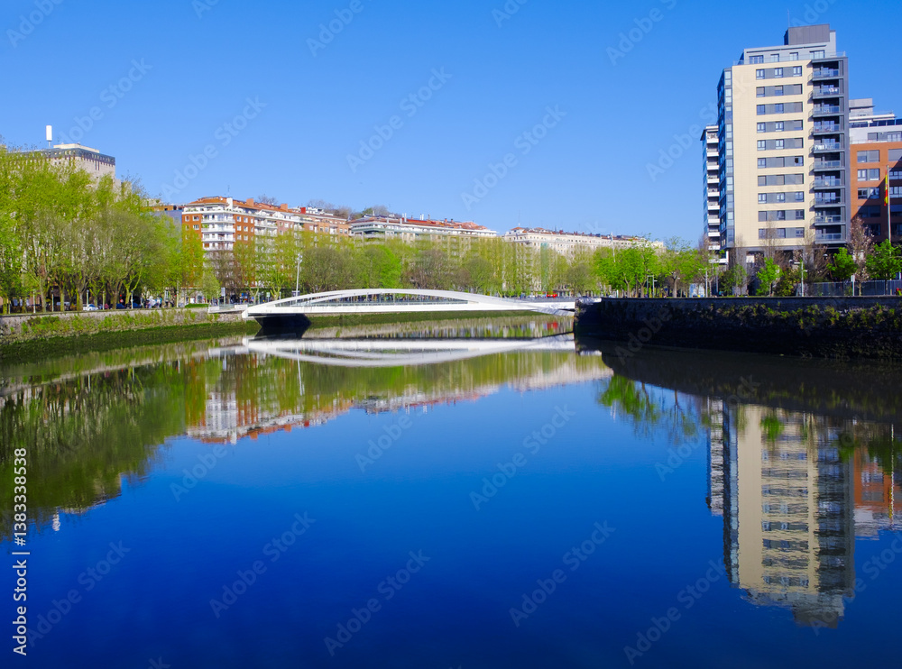 Urumea River in the city of Donostia-San Sebastián, Euskadi
