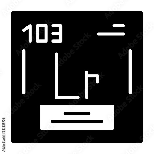 Lawrencium Outline Style Icon