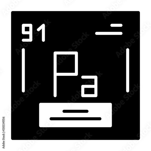 Protactinium Outline Style Icon