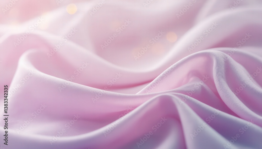 Fototapeta premium Abstract pastel fabric flow - translucent pink gradient in motion ethereal beauty wallpaper backdrop concept