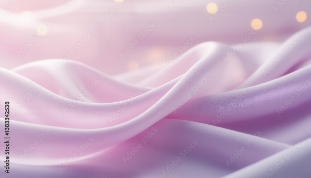 Fototapeta premium Abstract pastel fabric flow - translucent pink gradient in motion ethereal beauty wallpaper backdrop concept