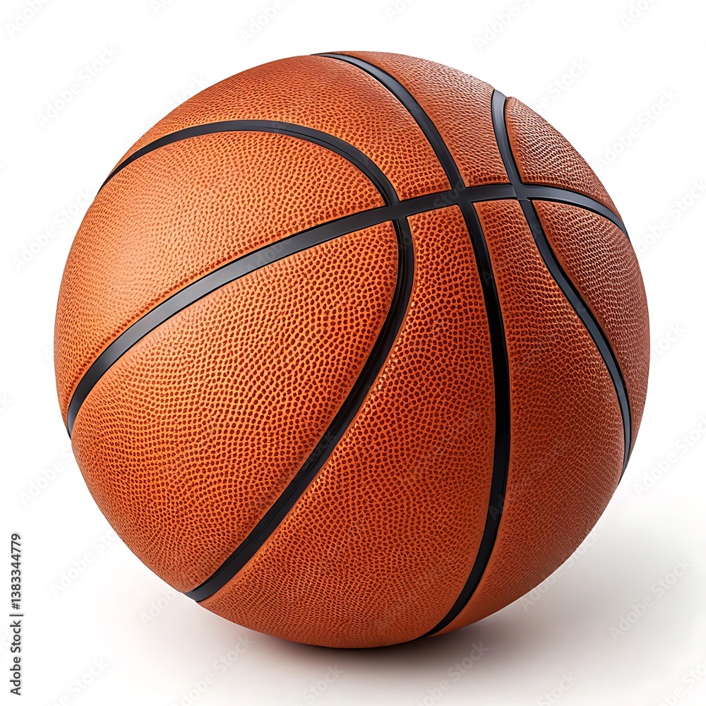 Fototapeta premium Classic Orange Basketball Isolated on White