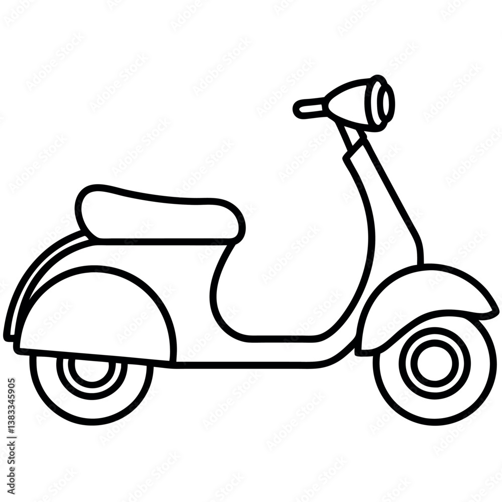 Motorized Scooter Line Art Icon Perfect for Web Design & Digital Graphics Motorized Scooter Line Art Icon Perfect for Web Design & Digital Graphics