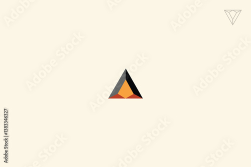 Modern Triangular Letter A or V Logo, useful for any type of brand. 