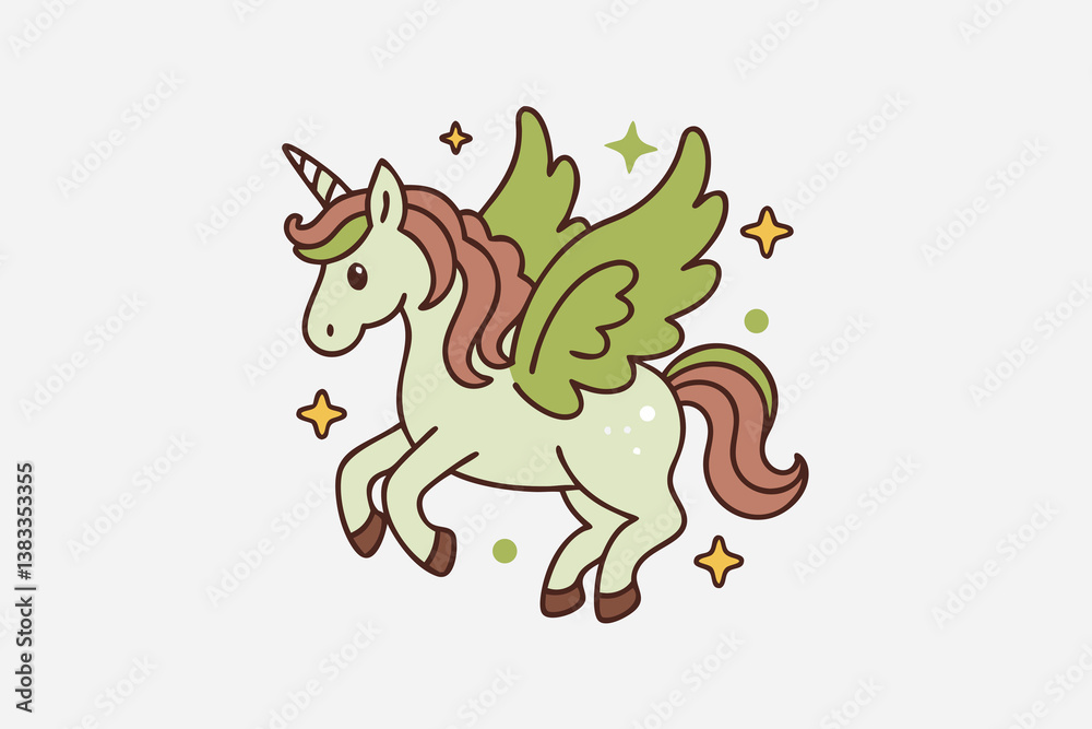 Fototapeta premium cute unicorn illustration vector