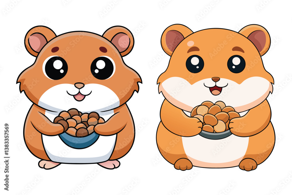 cute hamster illustration vector cute hamster illustration vector
