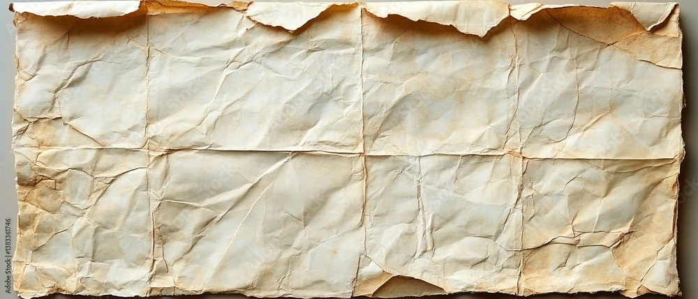 Vintage paper overlay texture transparent background, PNG template