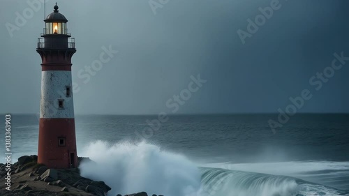 lighthouse on the coast of maine