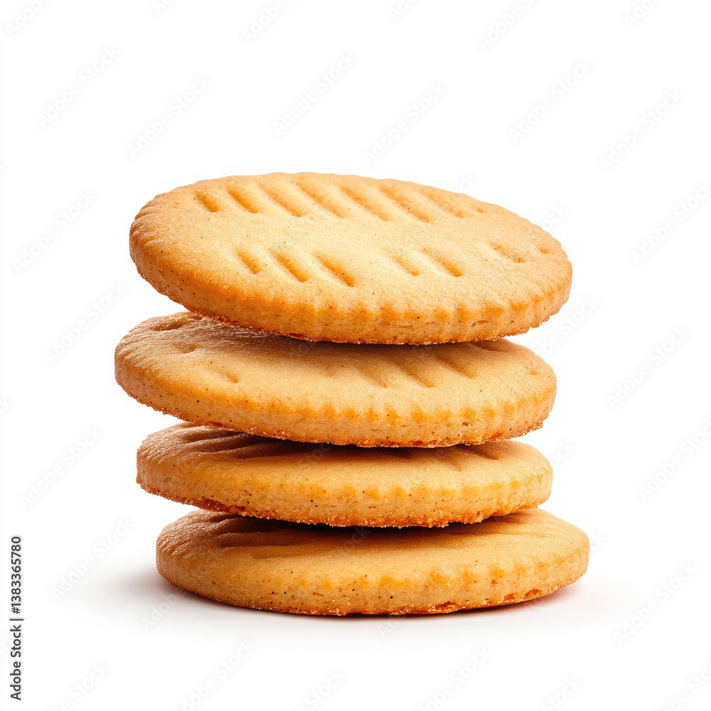A tempting stack of golden-brown butter cookies, perfect for a delightful afternoon treat, with crisp edges and a subtly sweet aroma. A tempting stack of golden-brown butter cookies, perfect for a delightful afternoon treat, with crisp edges and a subtly sweet aroma.