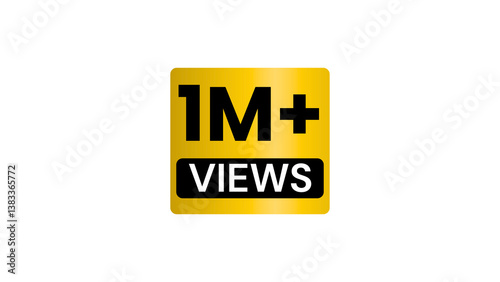 1M views, 1 million views on transparent background hd