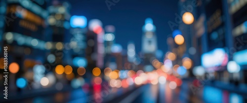 Wallpaper Mural  Cityscape Blur A Dynamic Blurred City Lights Backdrop to Add Energy and Excitement to Virtual Meetings Torontodigital.ca