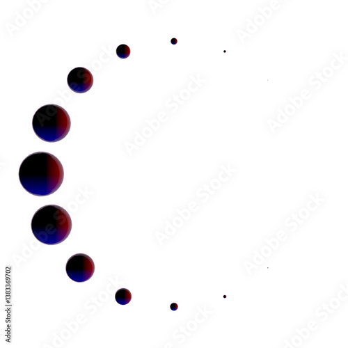 3d rendering of surreal floating spheres arranged in abstract molecular structure pattern isolated on transparent background png for futuristic minimal concept