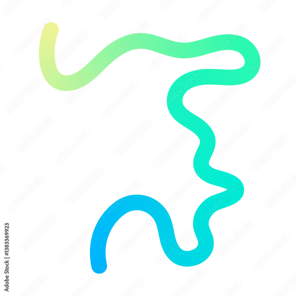 Abstract squiggle background with wavy gradient lines, colorful ribbon shapes, fun organic pattern, 3D curved design elements. Flat vector illustration isolated on white background. Abstract squiggle background with wavy gradient lines, colorful ribbon shapes, fun organic pattern, 3D curved design elements. Flat vector illustration isolated on white background.