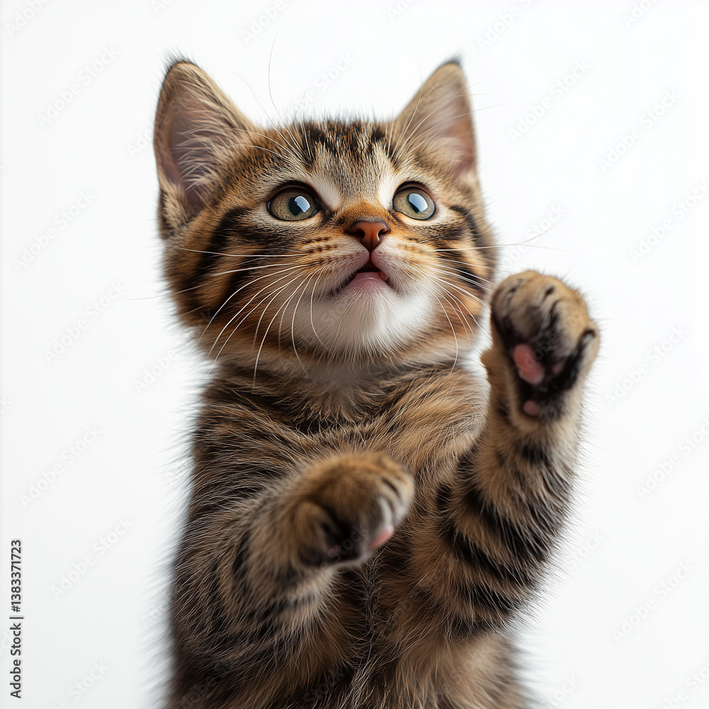 Obraz premium cat on white background