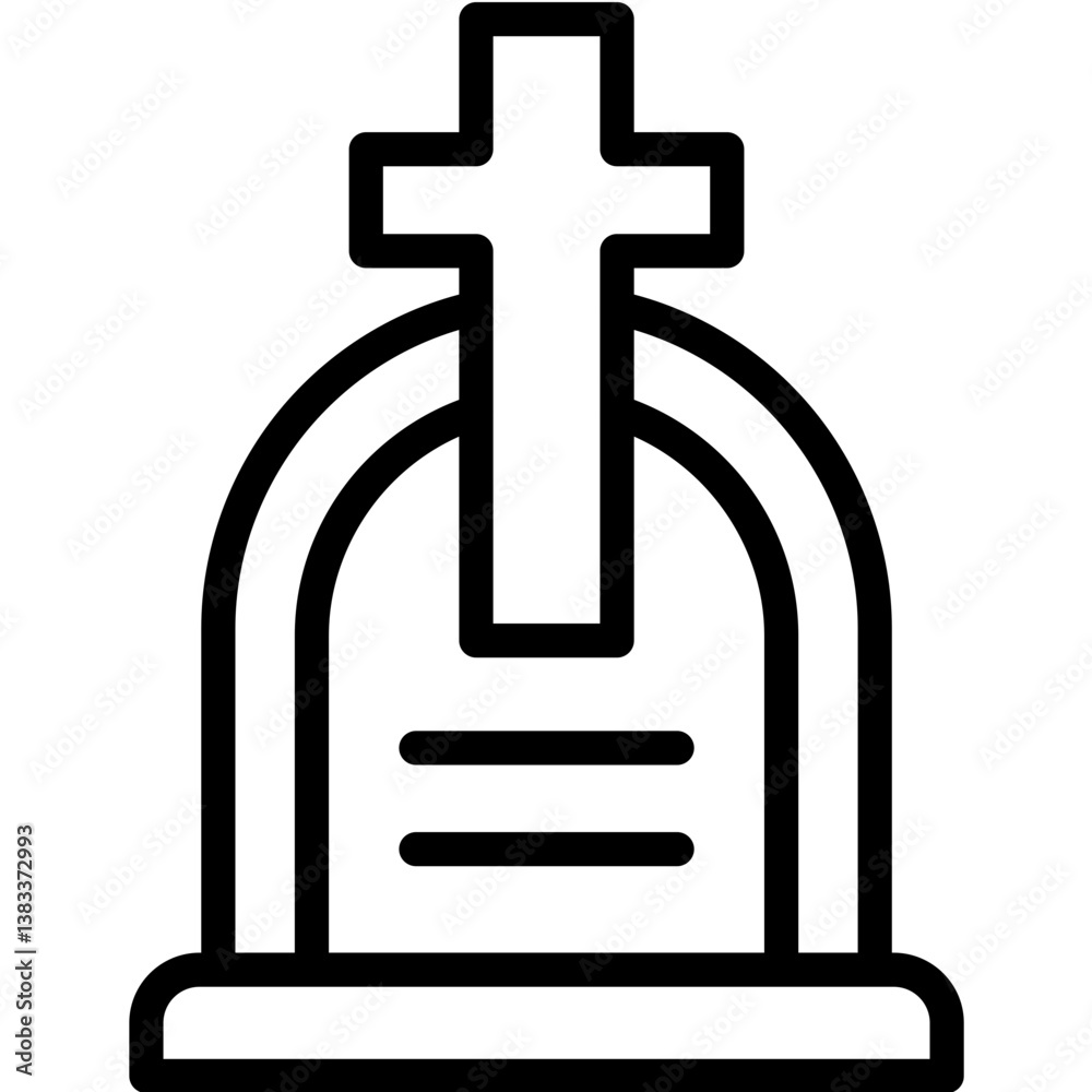 Obraz premium Cemetery Icon