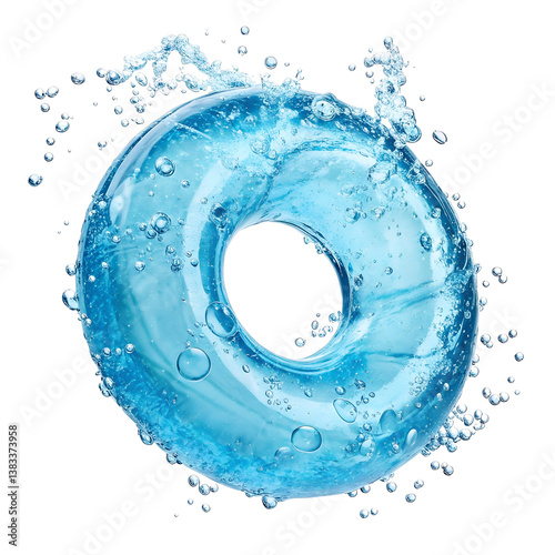 water splash isolated on white