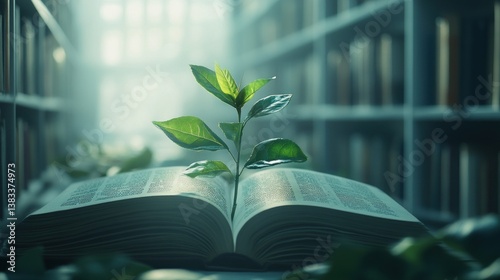 A green plant sprouts from the pages of an open book, representing growth and knowledge despite challenges in trade and customs