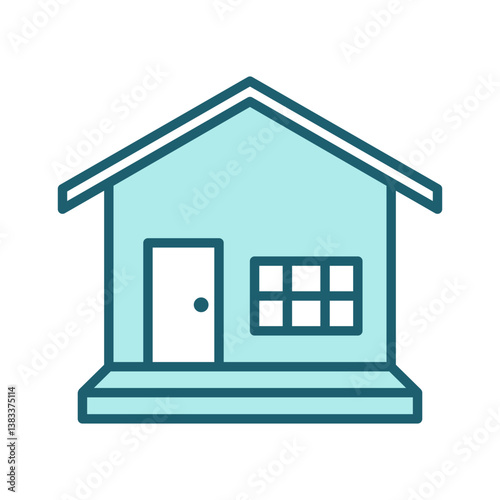 Flat Design Home Symbol Vector Icon
