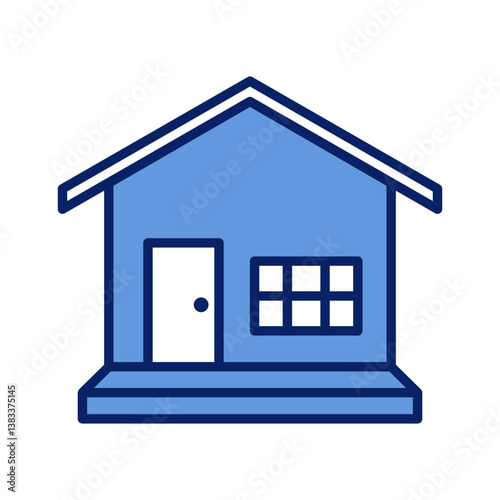 Flat Design Home Symbol Vector Icon