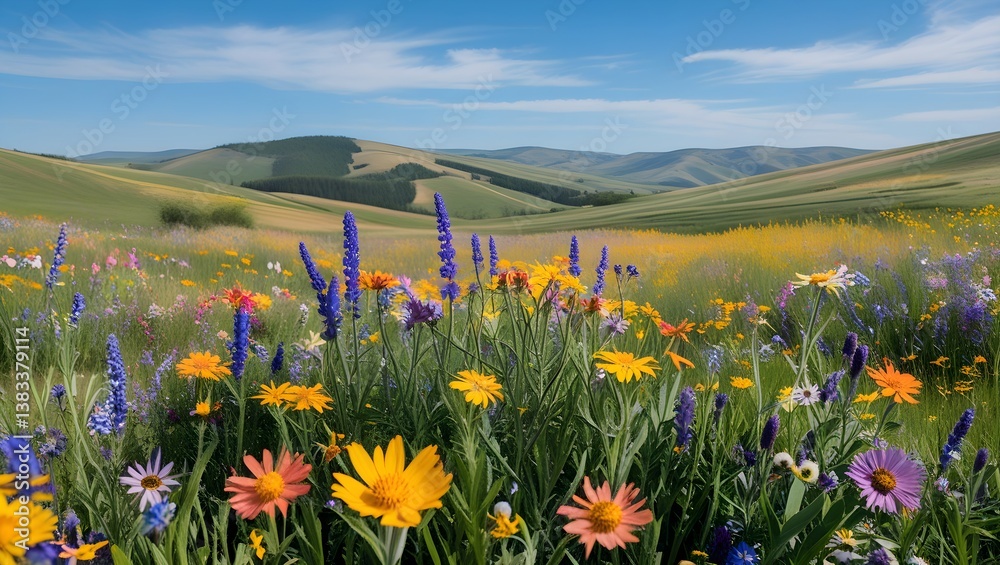 Fototapeta premium Colorful Wildflower Meadow