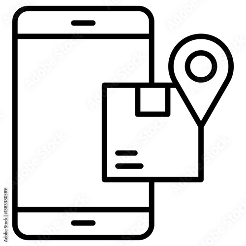 Mobile Shipment Tracking Icon