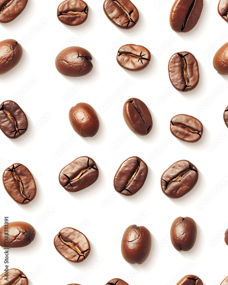 seamless pattern Realistic and artistic illustrations of coffee beans, brewing equipment, coffee cups for background or wallpaper seamless pattern Realistic and artistic illustrations of coffee beans, brewing equipment, coffee cups for background or wallpaper