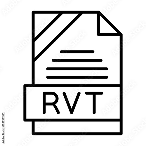 RVT File Format Outline Style Icon